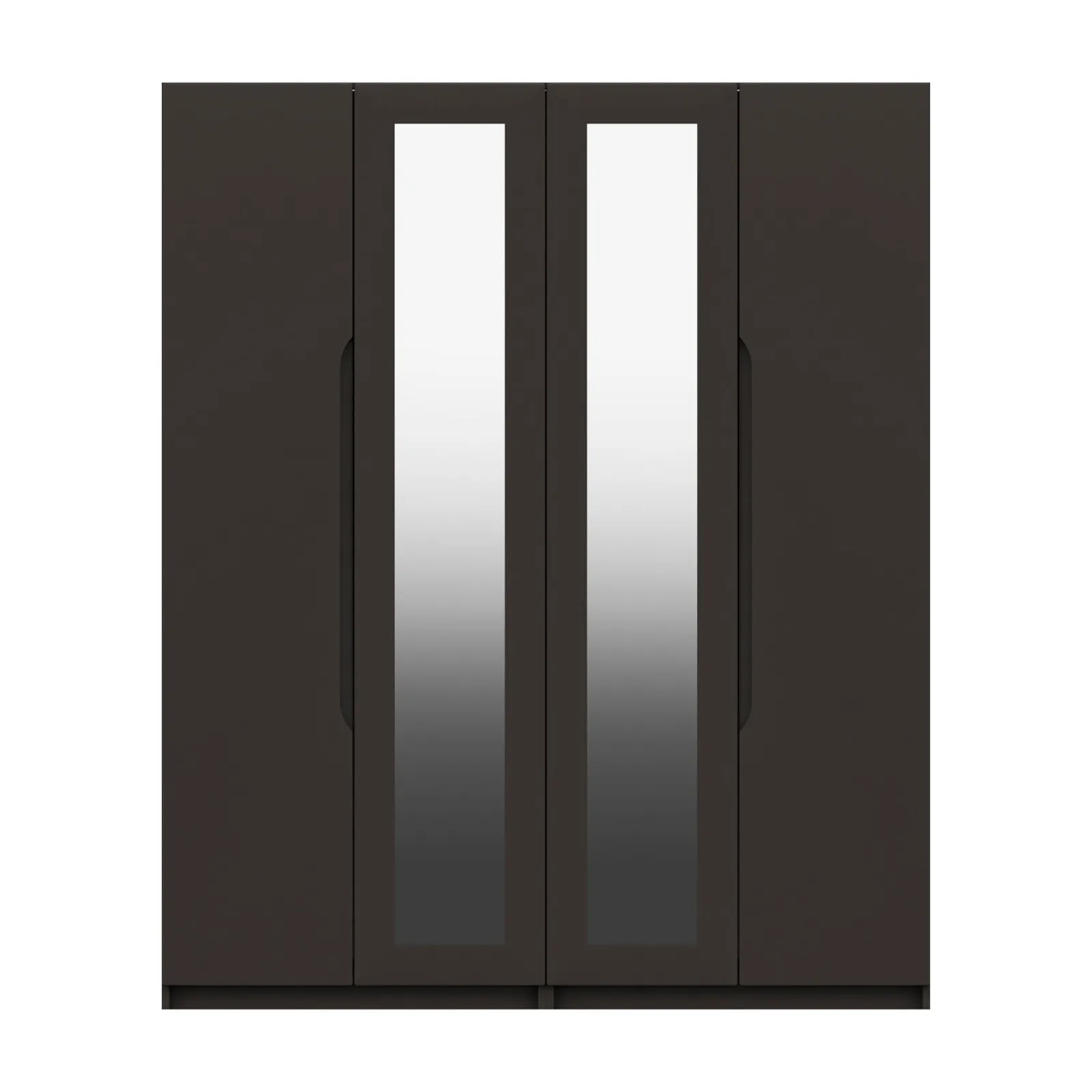 Legato 4 Door Mirrored Wardrobe Grey