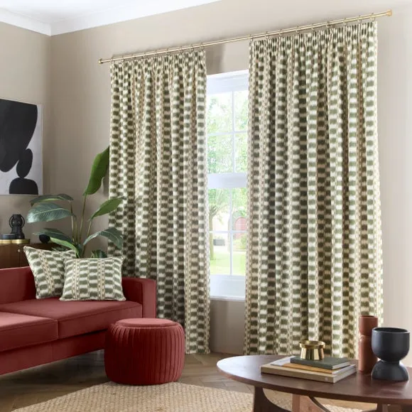 Avis Stripe Pencil Pleat Curtains 2