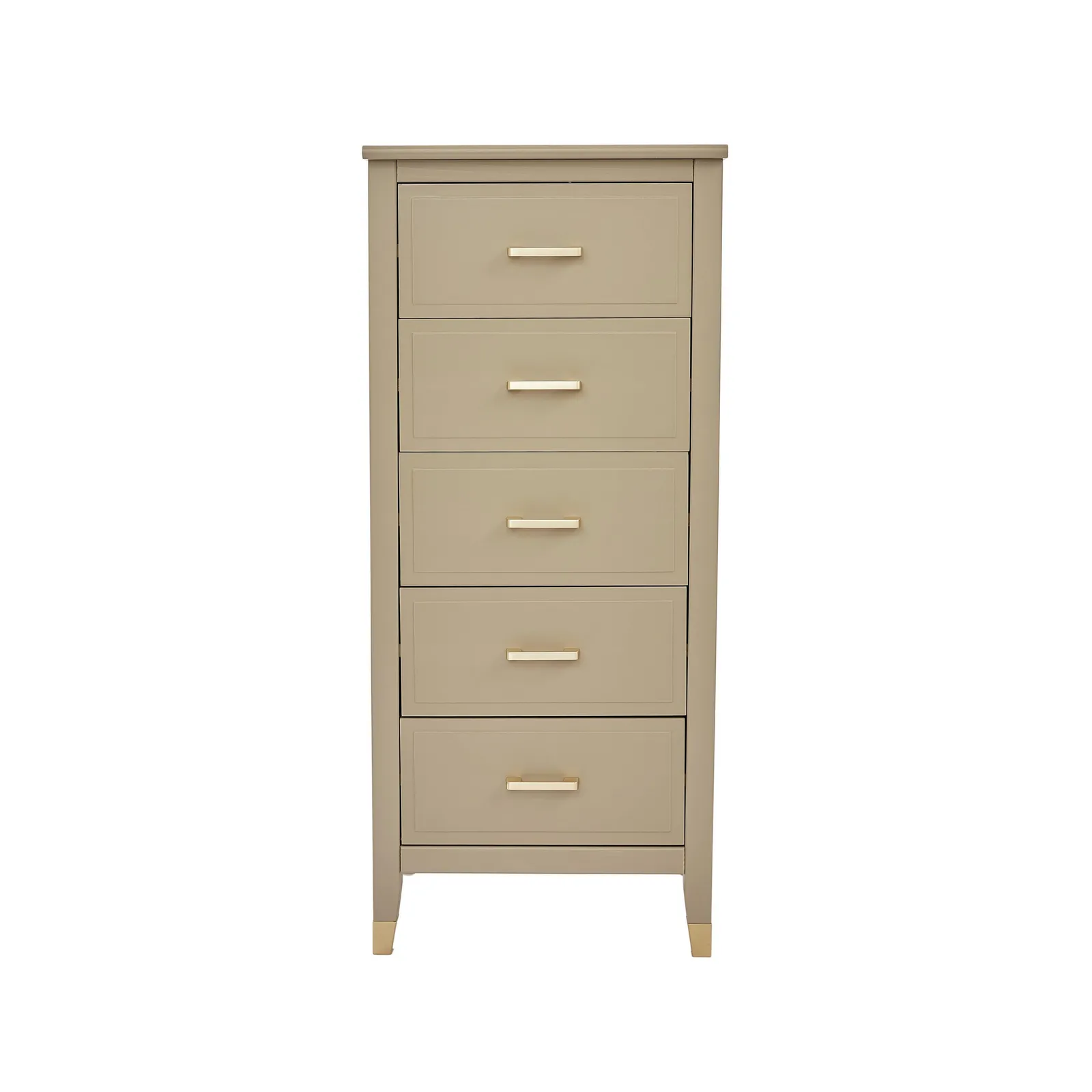 Cabinet Bits Palazzi 5 Drawer Narrow Chest of Drawers in Beige 3