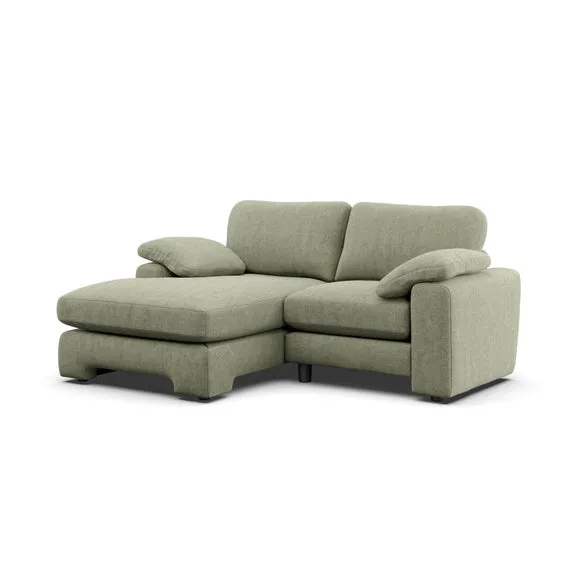 Magnus Vintage Soft Chenille Corner Chaise Sofa 5