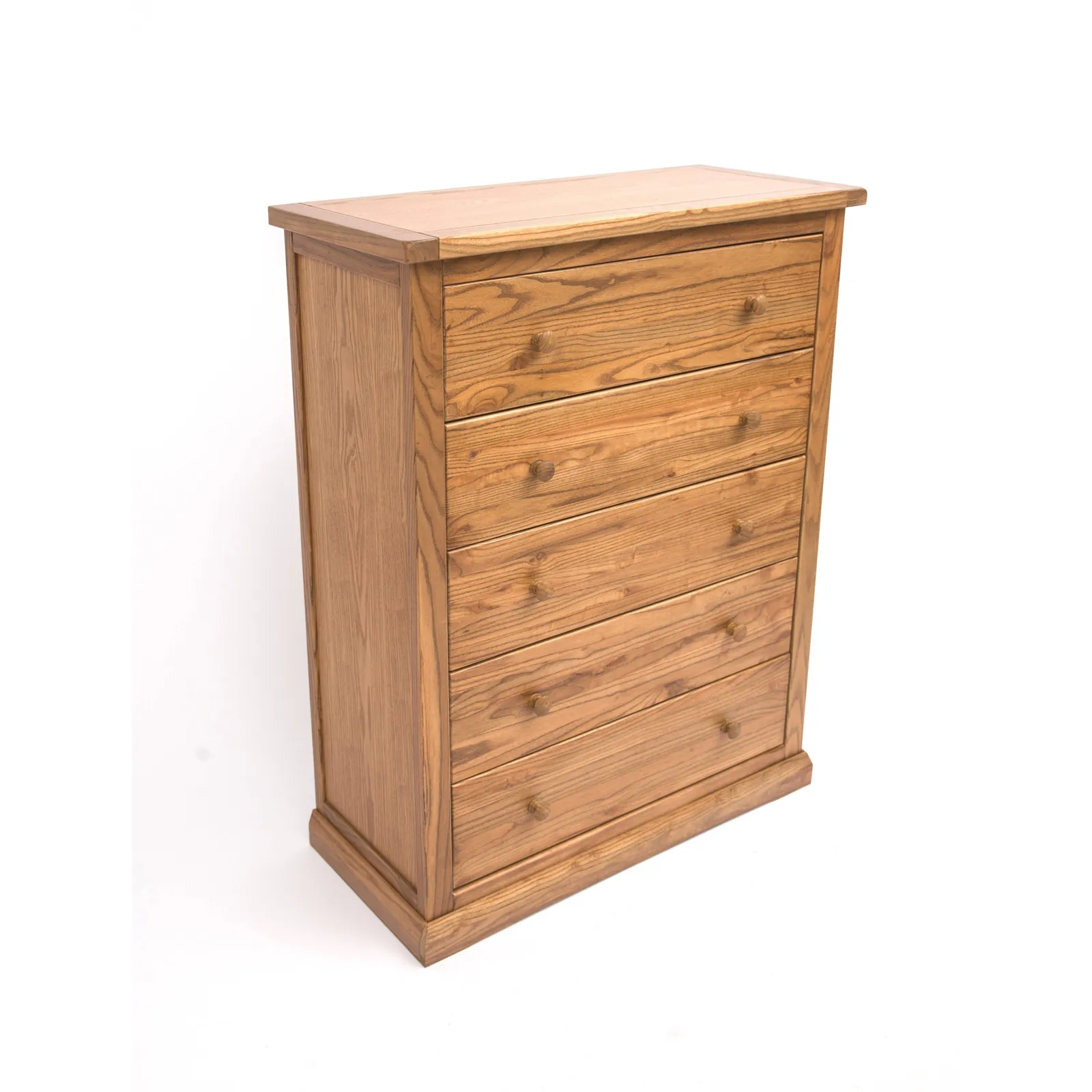 Cabinet Bits Salerno 5 Drawer Chest of Drawers Wood Knob in Natural 3