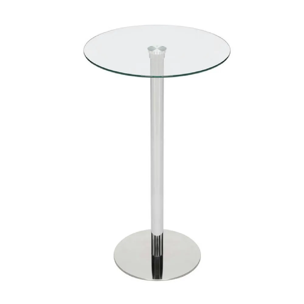netfurniture Deluxe Como Poseur Table Round Clear Glass 4