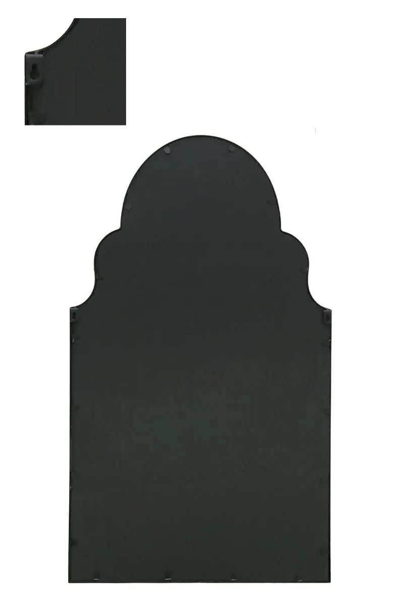 MirrorOutlet Black Metal Framed Arched Wall Mirror 41" X 24" (104CM X 61CM) 5