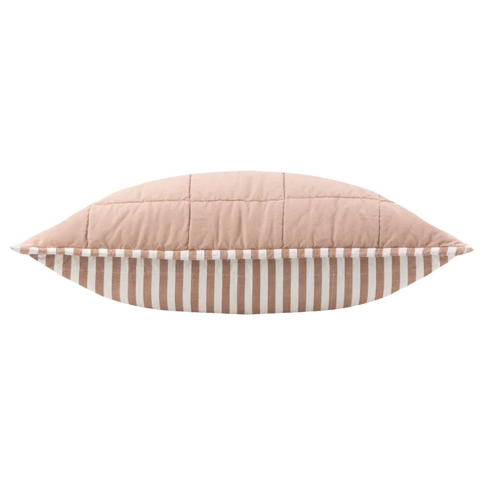 Yard Hebden Striped 100% Cotton Cushion in Tan 5