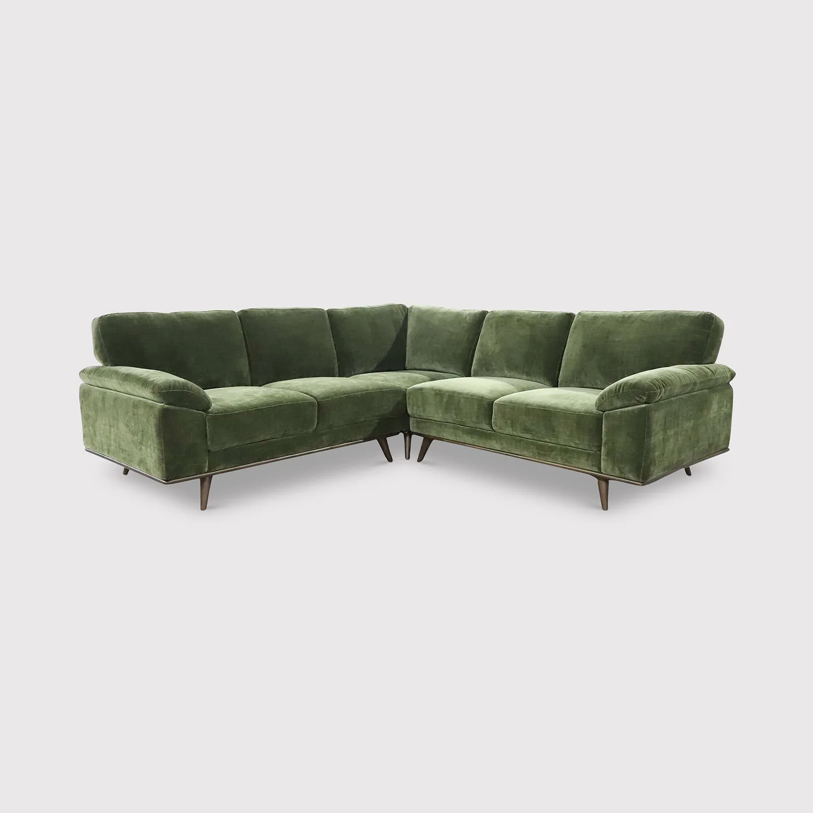 Bowes Large Corner Sofa, Green Fabric | Barker & Stonehouse