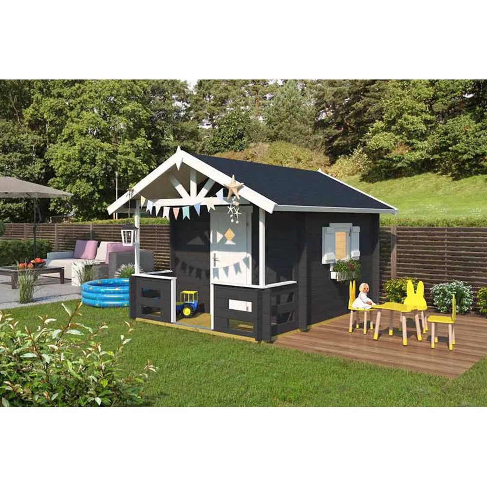 Lasita Maja Ltd Lekstuga Lido-Log Cabin, Home Office - L270xW330xH210.9 cm in Light Tan 2