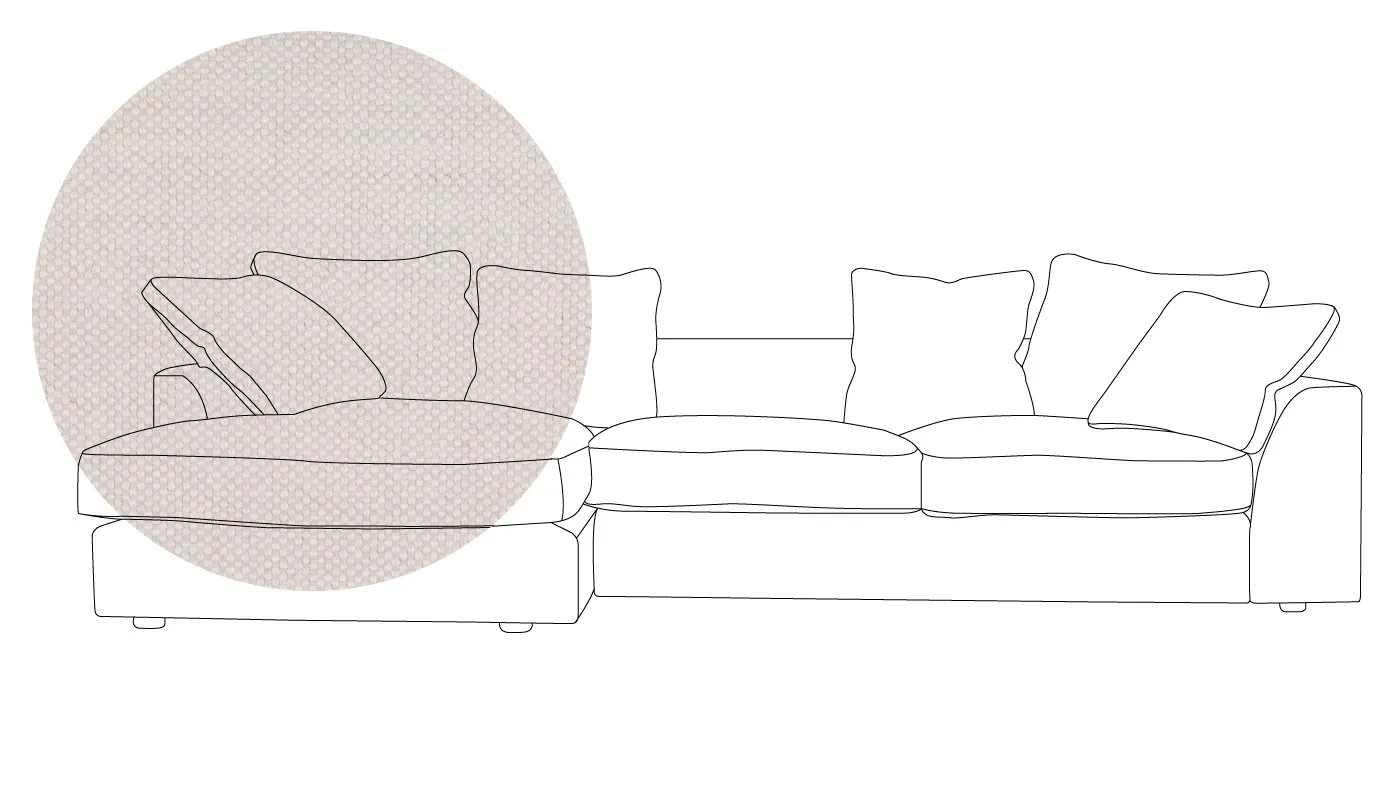 Heal's Cumulus Left Hand Corner Sofa Capelo Linen-Cotton Sea Salt Black Feet 1