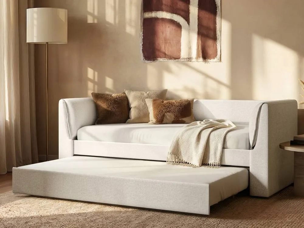 Flair Max Day Bed With Trundle in Cream 3