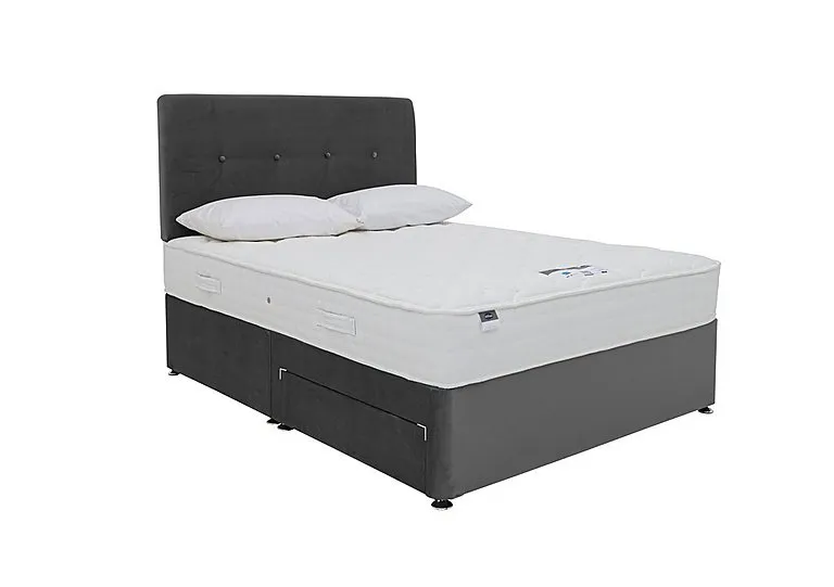 Eco Pocket Divan Set With No Storage - Small Double - Luxury Charcoal