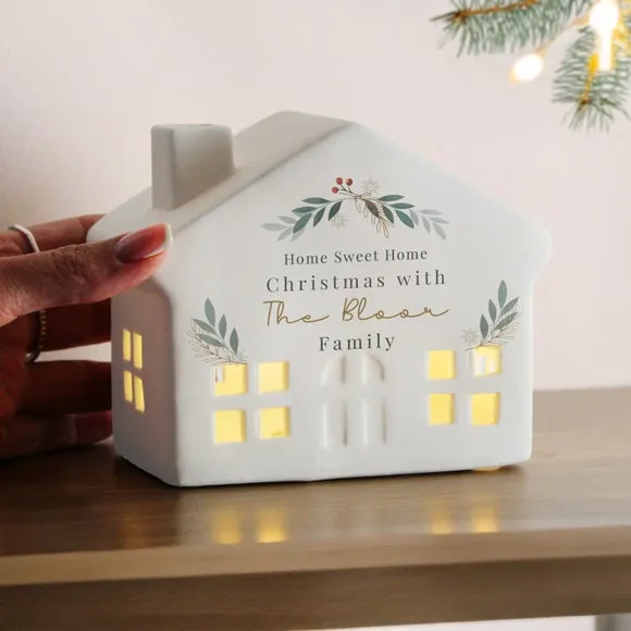 Personalised Christmas LED Ceramic House 3