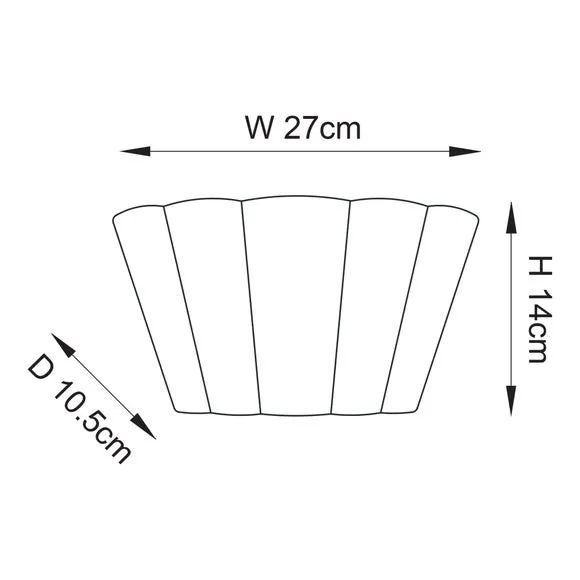 Vogue Vigo Ribbed Paint Your Own Wall Light 6