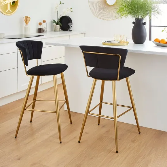 Kendall Bar Stool, Velvet 1