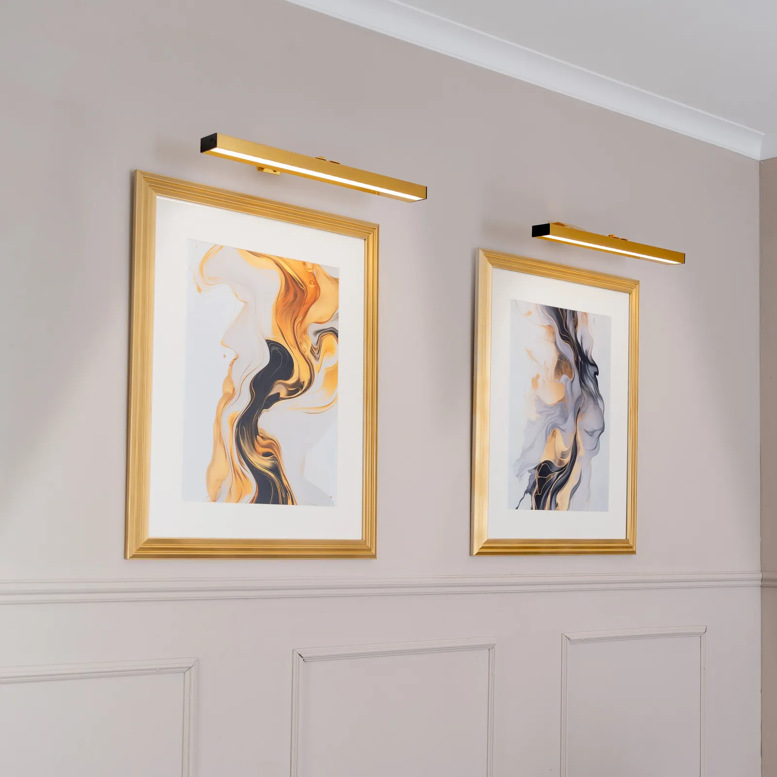 ValueLights Ryle Rechargeable Easy Fit Wall Touch Single Light Fitting in Gold 1