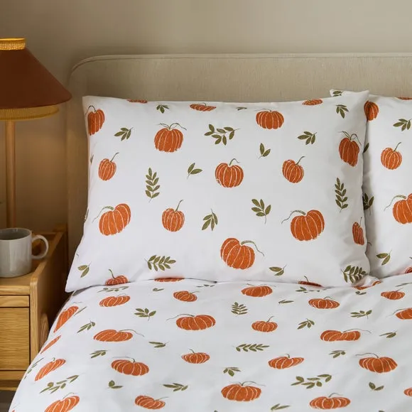 Pumpkin Polycotton Duvet Cover & Pillowcase Set 3