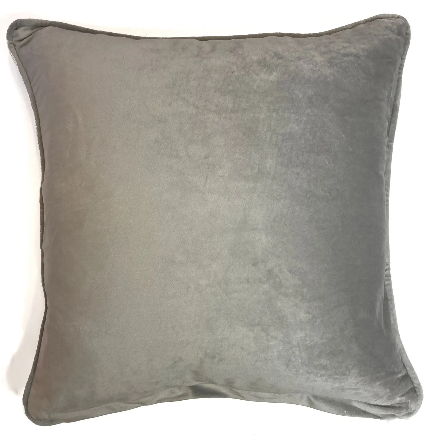 Rapport Home Piped Velvet Polyester Cushion Cover in Duck Egg Blue 2
