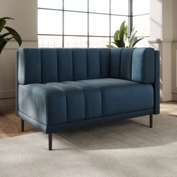 Amali Corner Dining Bench, Matte Plush Velvet 2