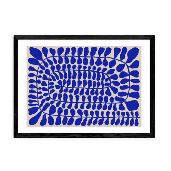 East End Prints One Hundred Leaved Landscape Blue Framed Print 2