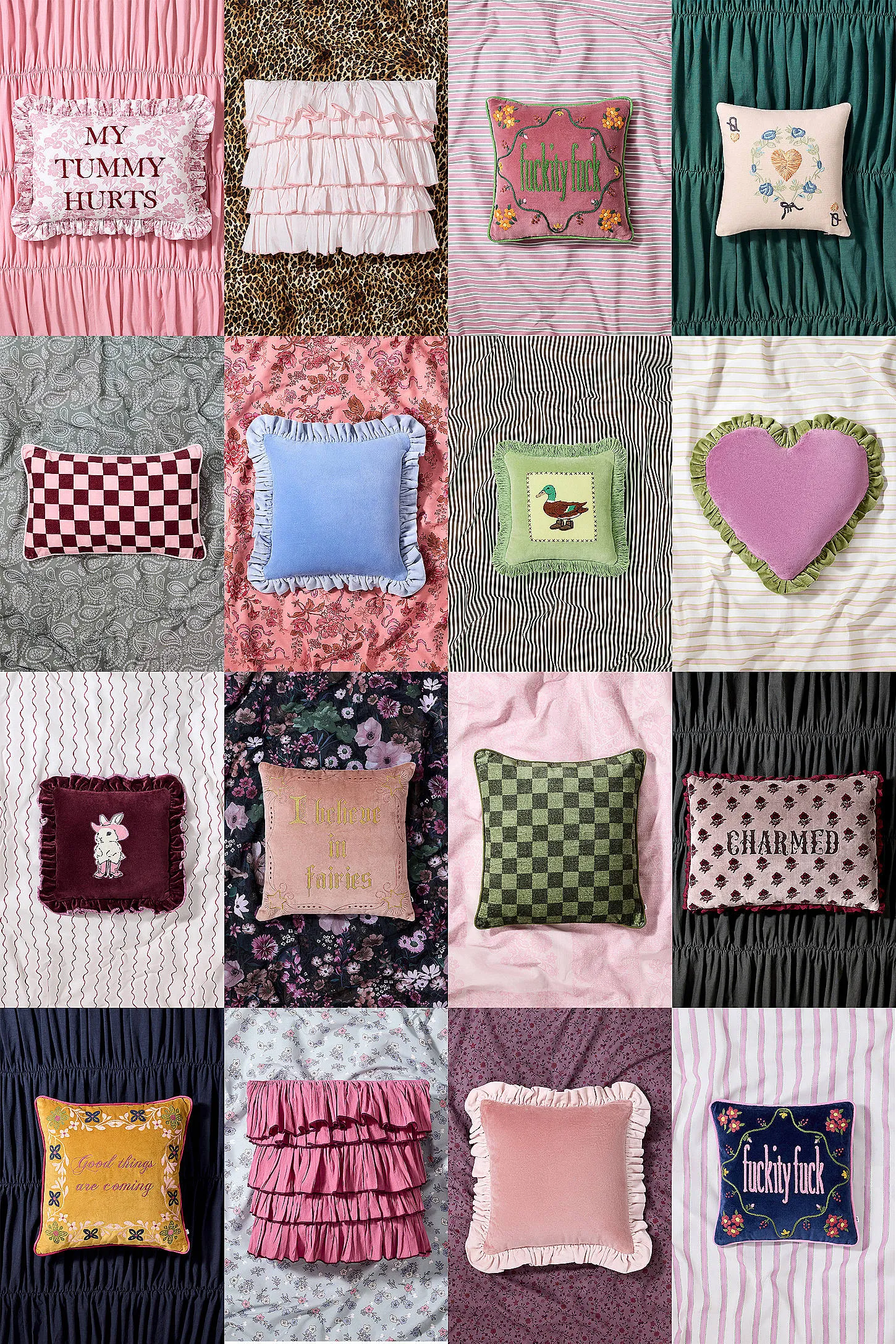 Raspberry Ruffle Cushion ALL 3