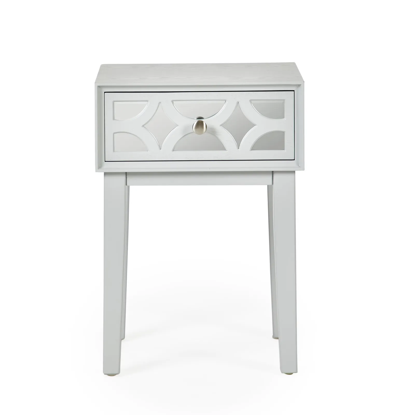Delphi Grey 1 Drawer Bedside Table Grey
