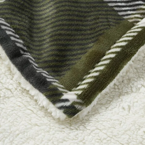 Check Sherpa Throw Blanket, 130cm x 180cm 6