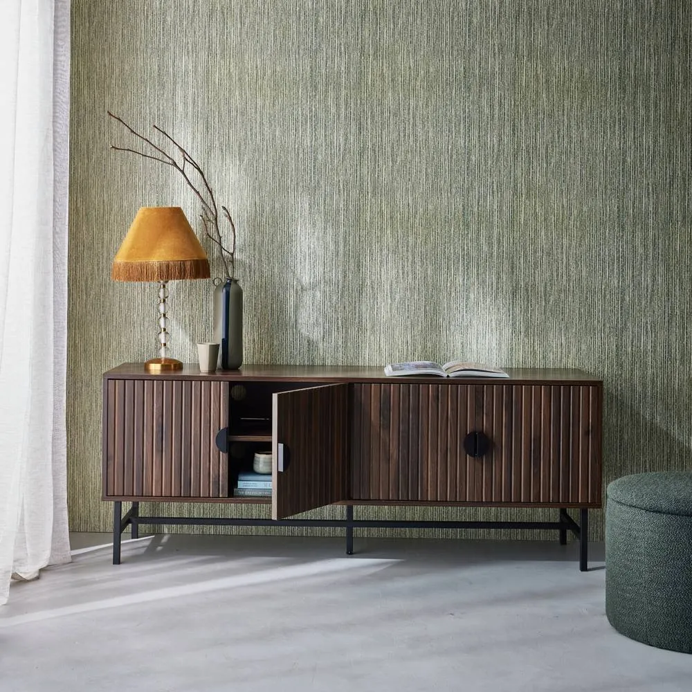 sweeek 157.5cm Tv Unit Wooden Effect 4 Doors in Dark Brown 2