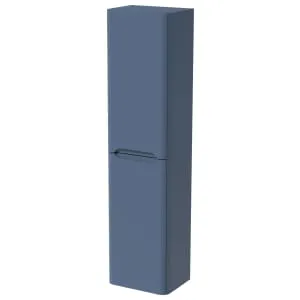 Wickes Malmo Misty Blue Wall Hung J Pull Tower Unit - 1600 x 400mm