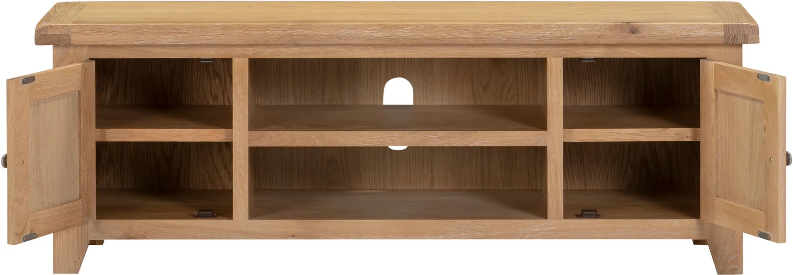 Seconique Windsor Straight TV Unit (Fully Assembled) in Light Oak 3