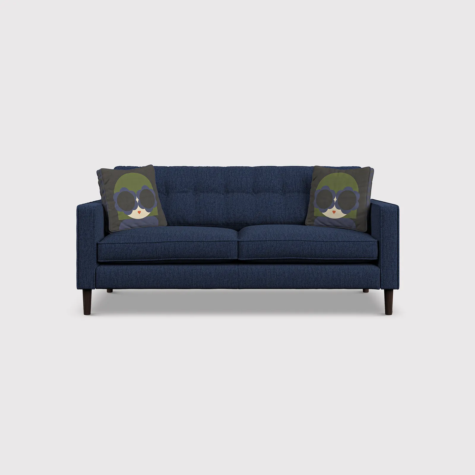 Orla Kiely Ebben Medium Sofa, Navy Fabric | Barker & Stonehouse 1