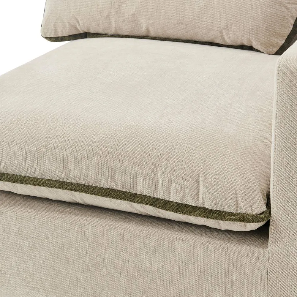 FurnitureboxUK Echo Linen-Look Fabric 3 Seater Modular Sofa 3