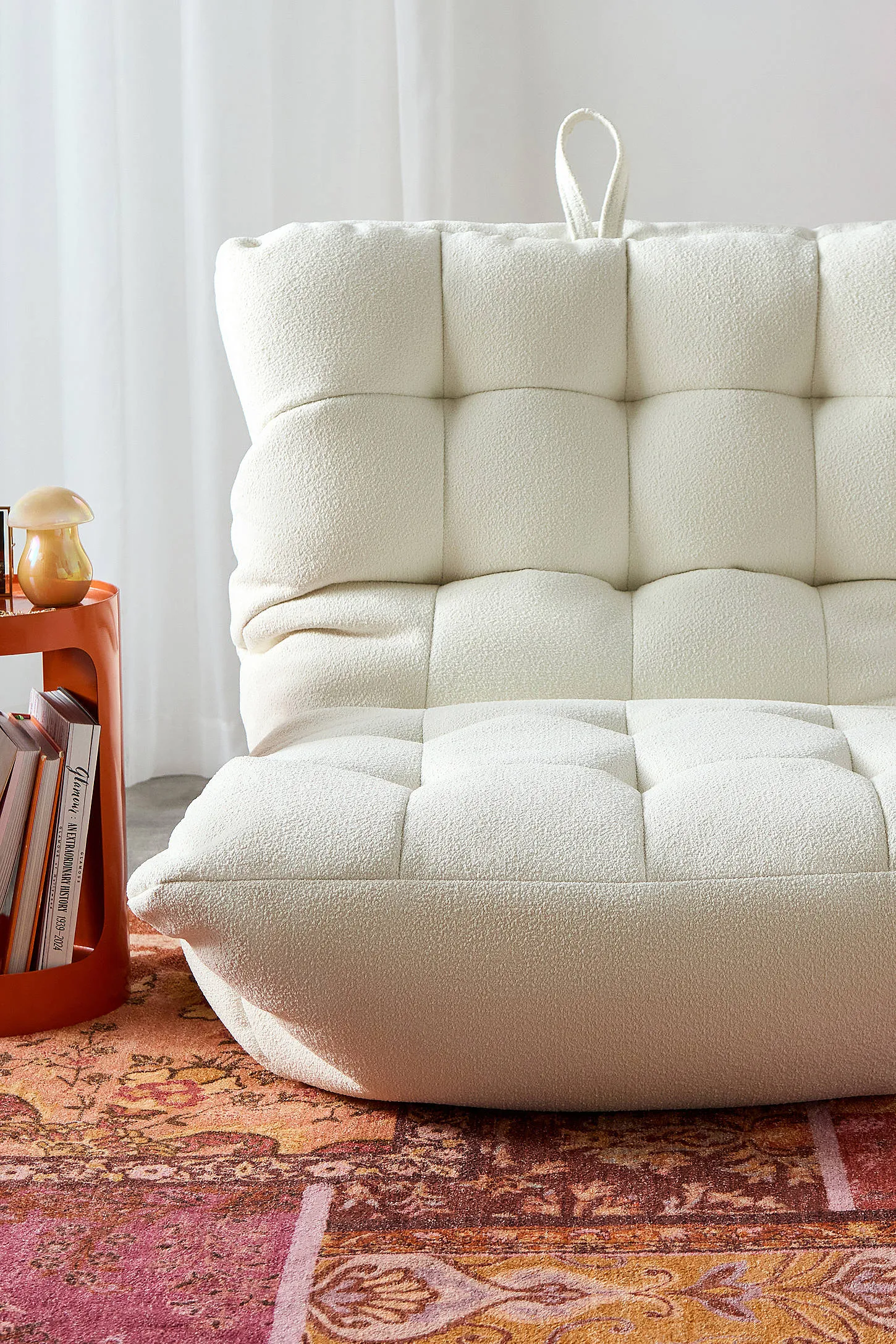 Greta Cream Boucle Bean Bag - Cream 3