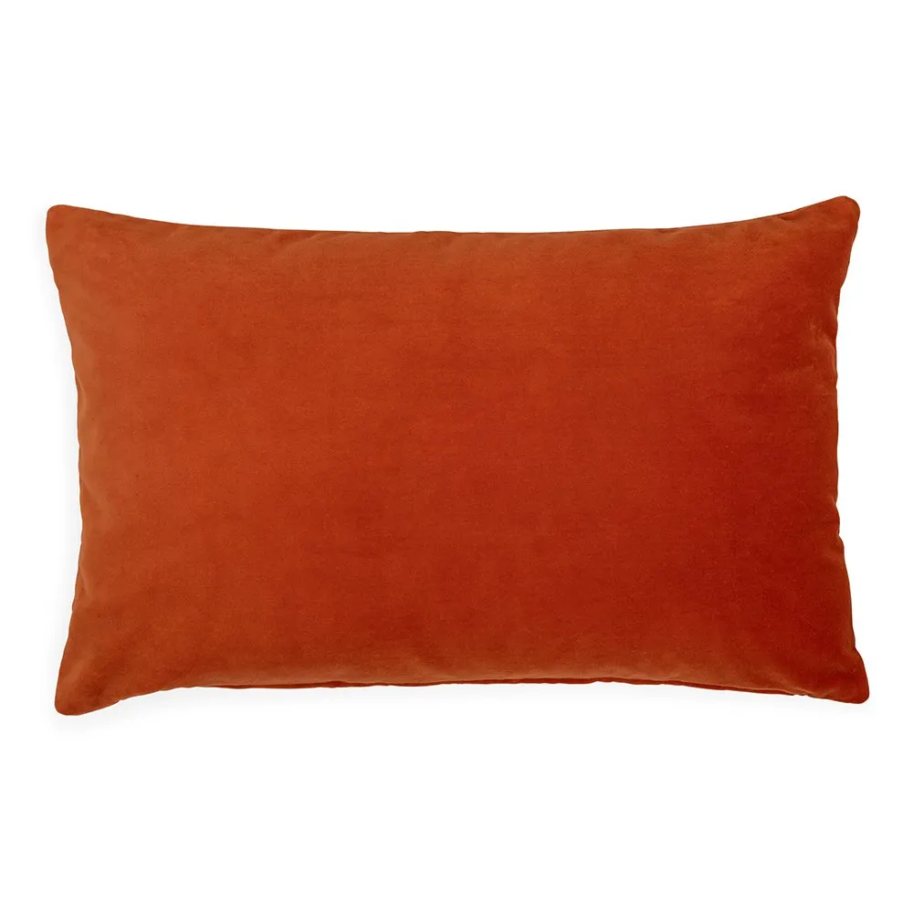 Heal's Velvet Cushion Rust 35 x 55cm