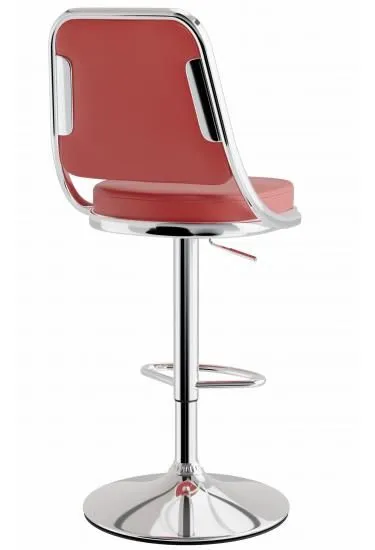 netfurniture Romano Bar Stool Red Rest Height Adjustable 3