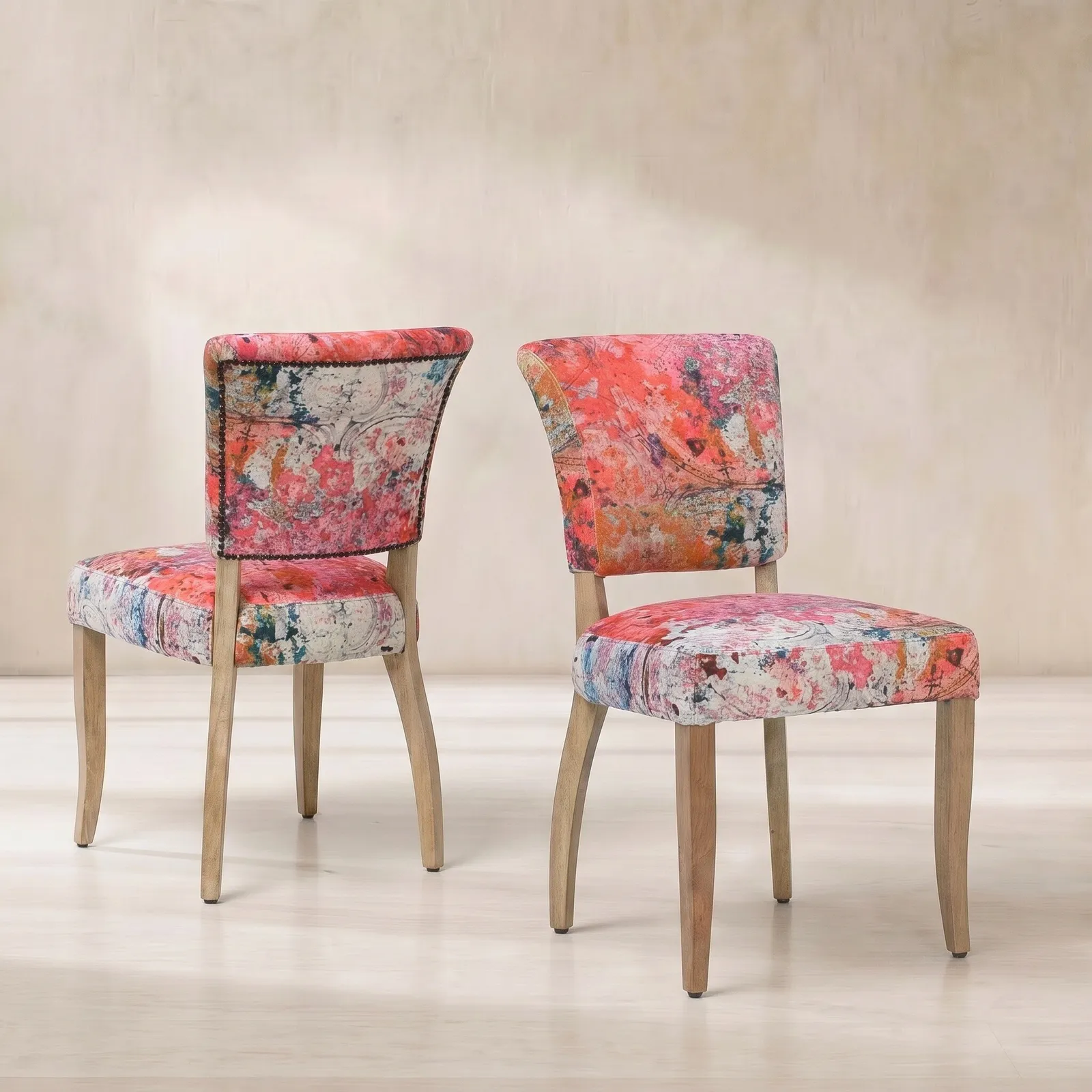 Timothy Oulton Mimi Dining Chair, Pink Velvet | Barker & Stonehouse