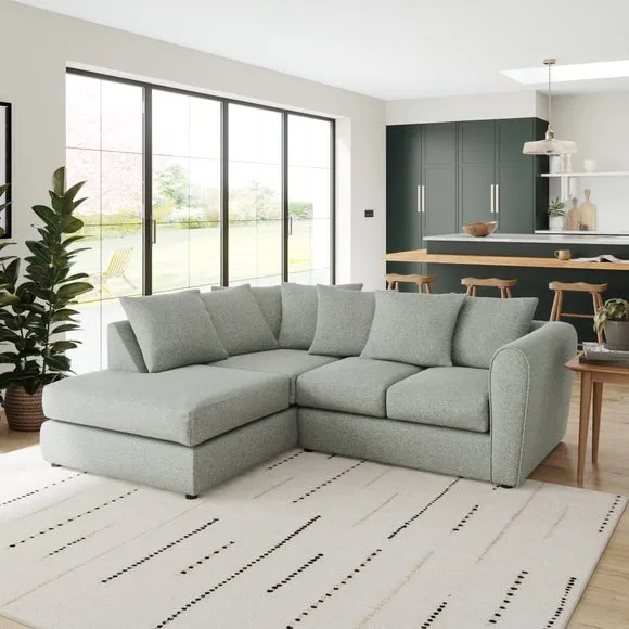Blake Basket Weave Texture Corner Chaise Sofa