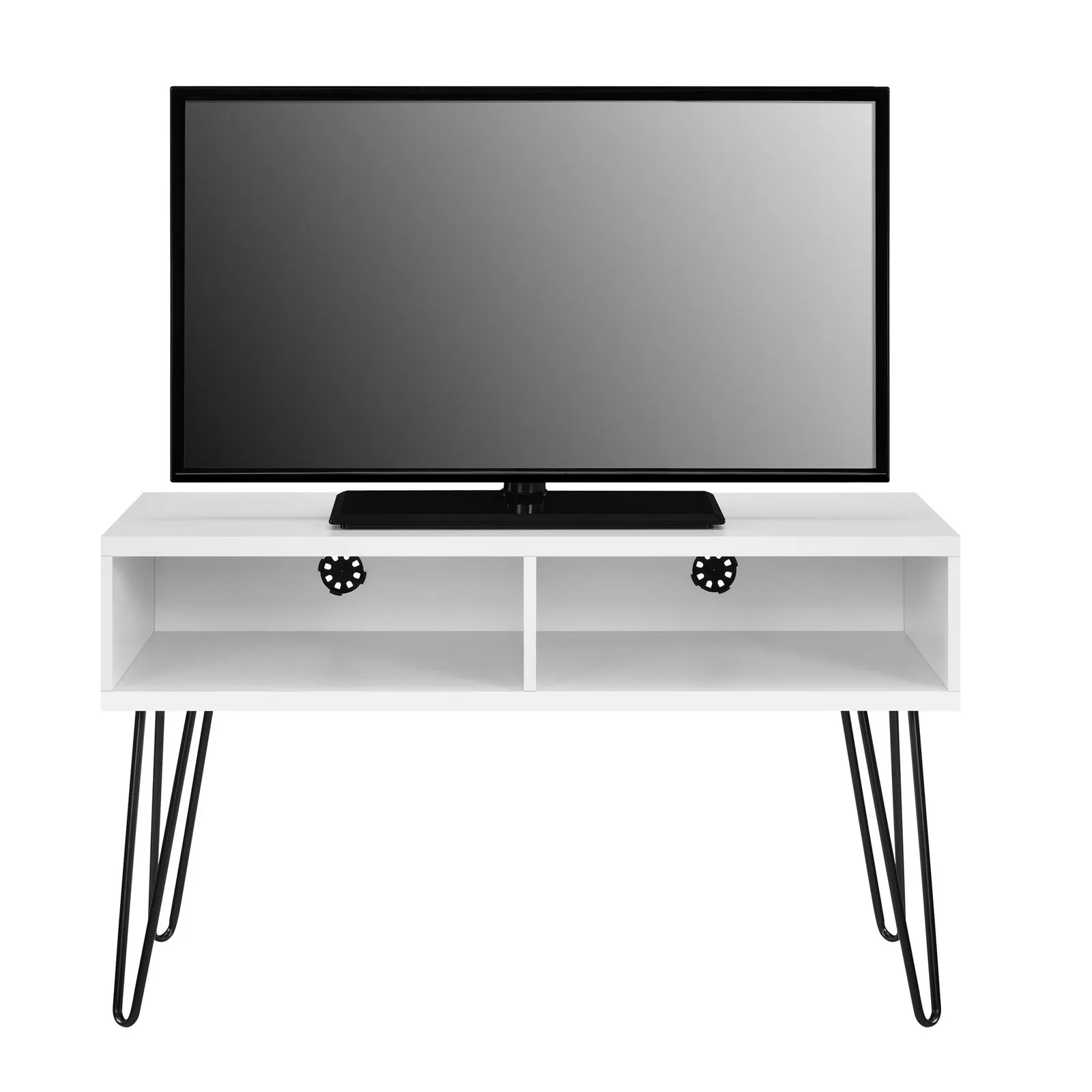 Owen Retro Hairpin TV Unit White