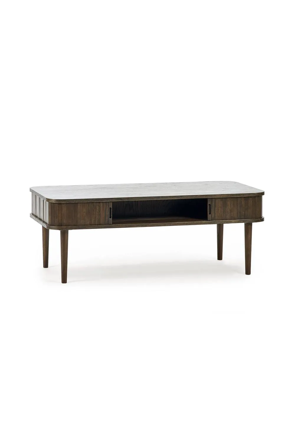Julian Bowen Arya Rectangular Coffee Table with Sliding Door Storage in Dark Brown 3
