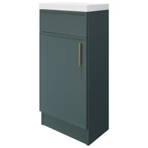 Wickes Haven Kombu Green Freestanding Vanity Unit & Haven Basin - 840 x 400mm