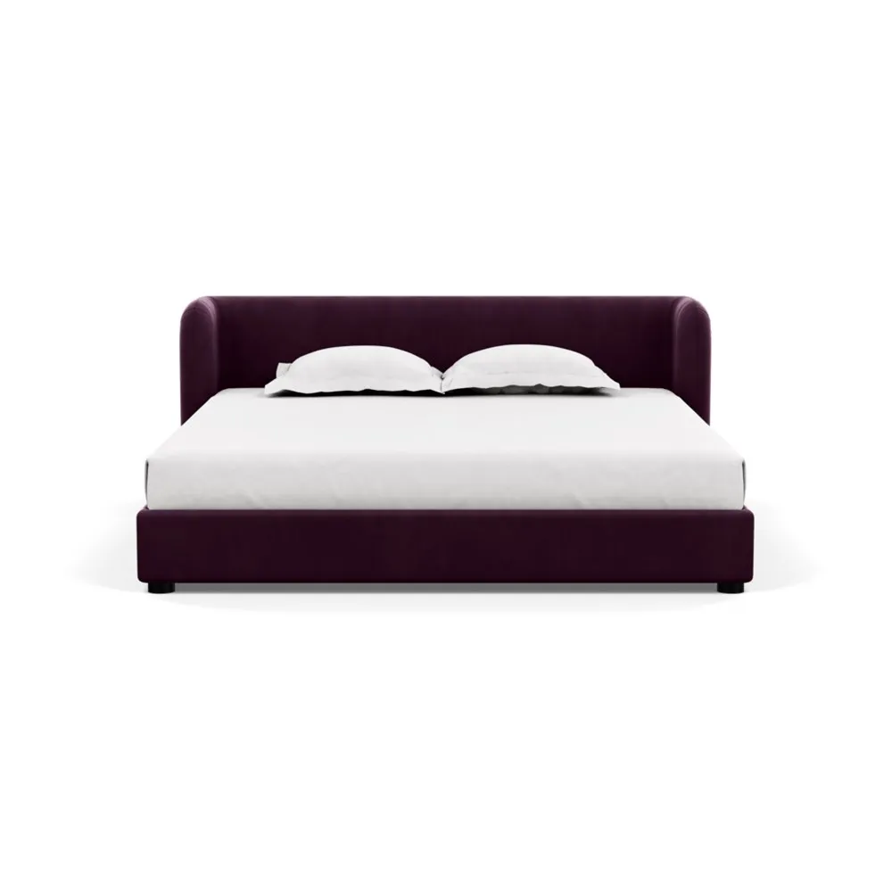 Heal's Group Bed Super King Velvet Grape