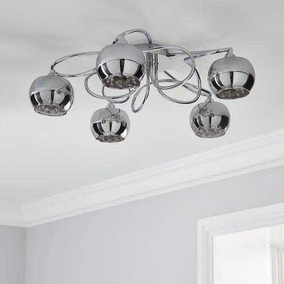 Seychelles 5 Light Flush Ceiling Light 2