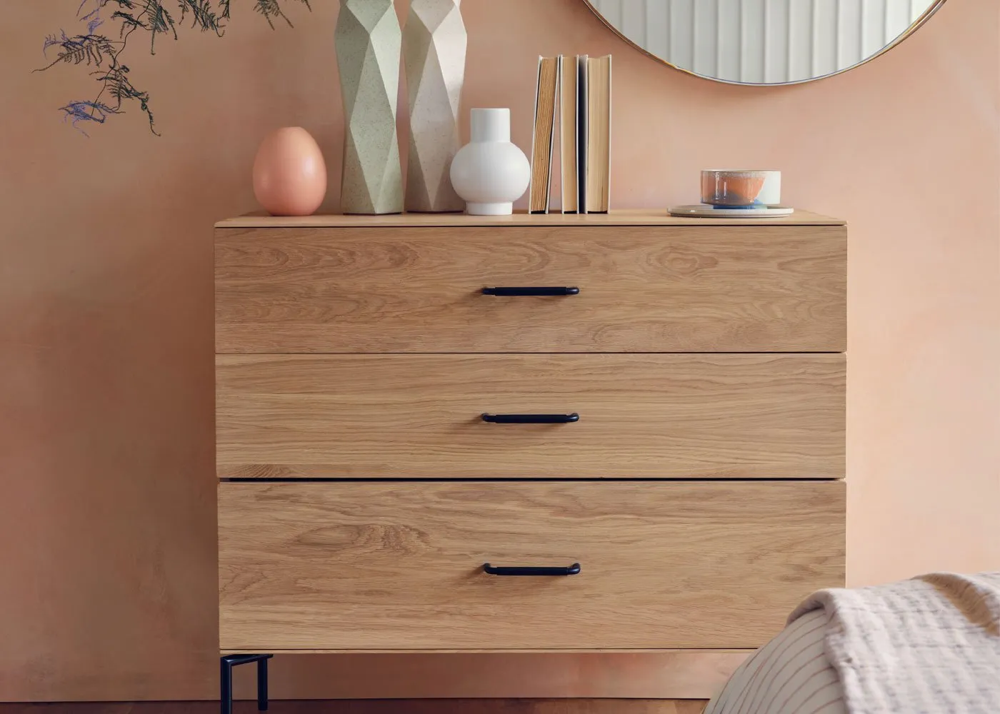 Heal's Marano 3 Drawer Chest Oak