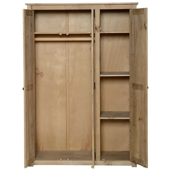 Panama Triple Wardrobe, Pine 2