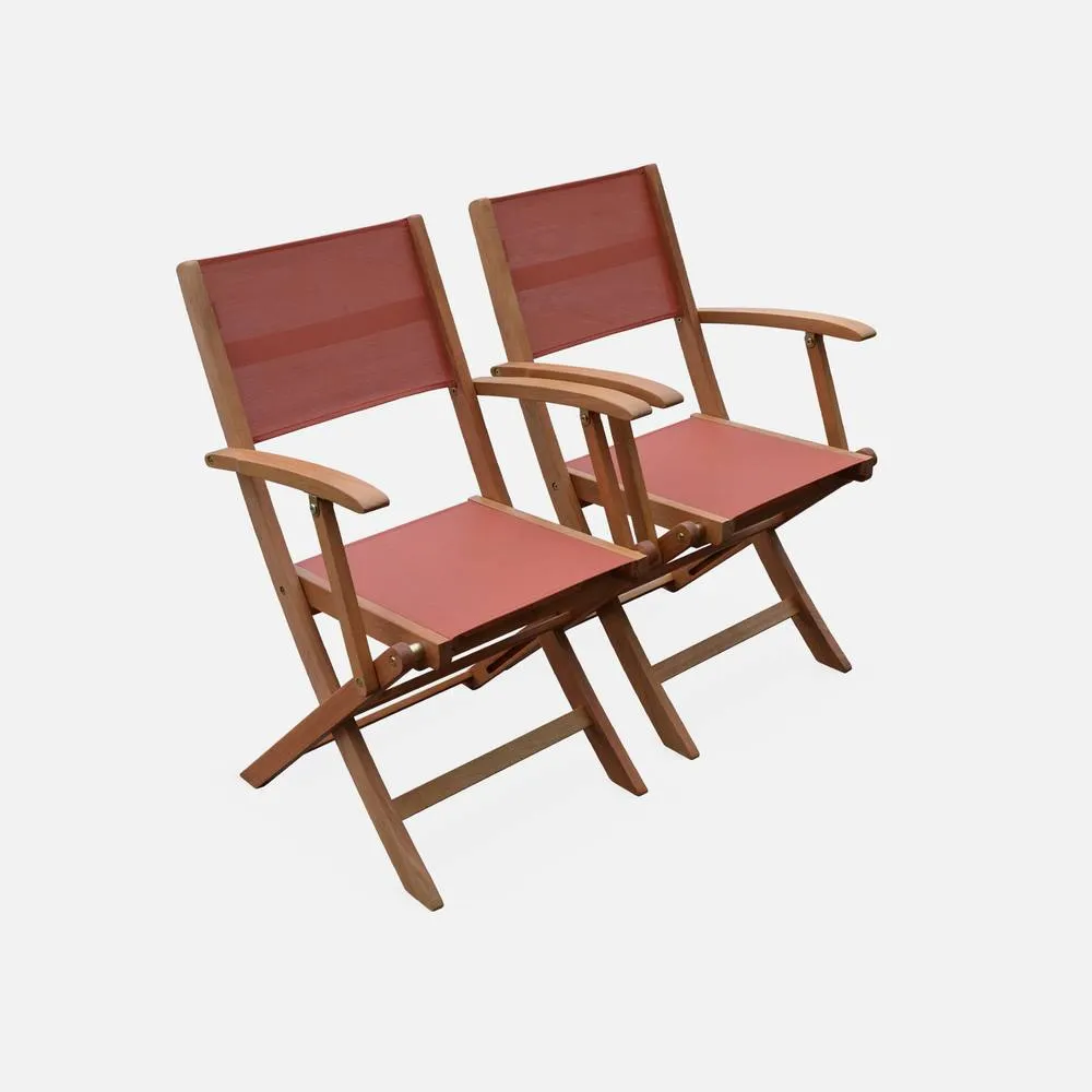 sweeek 6-seater Extendable Wooden Garden Table Set With Chairs in Light Brown 4