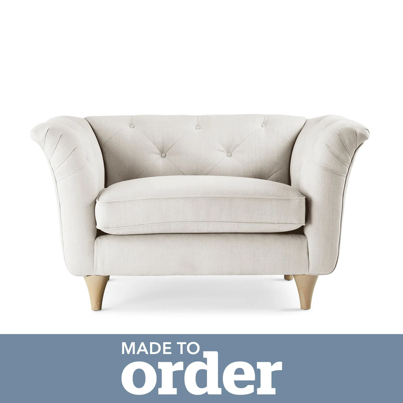 Jaipur Snuggle Chair Brushed Plain Fabric Grey