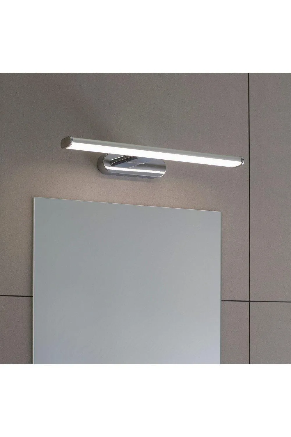 Netlighting Moda LED 1 Light Bathroom Wall Chrome Abs Plastic Frosted Polypropylene IP44 in Grey 2
