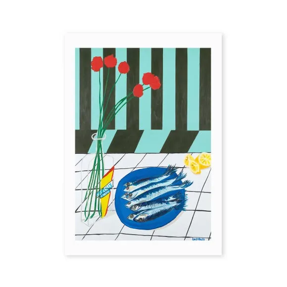 East End Prints Striped Sardines Print 2