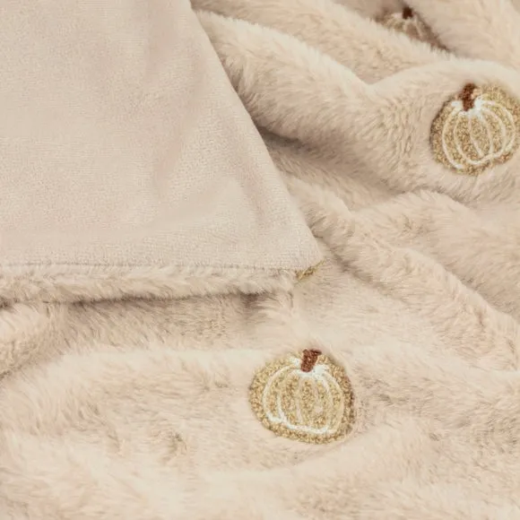 Furn. Autumn Pumpkins Throw Blanket 130cm x 180cm 2