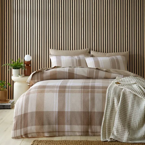 Molton Waffle Check Polycotton Duvet Cover & Pillowcase Set 6