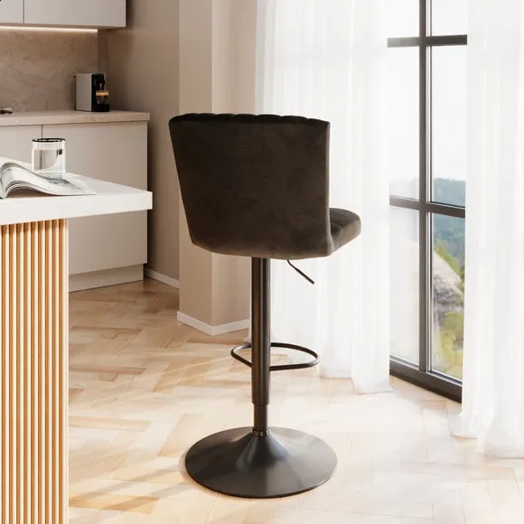 Taylor Gaslift Barstool, Velvet 6