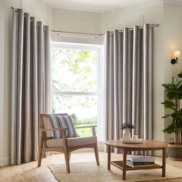 Salvage Stripe Eyelet Curtains 2
