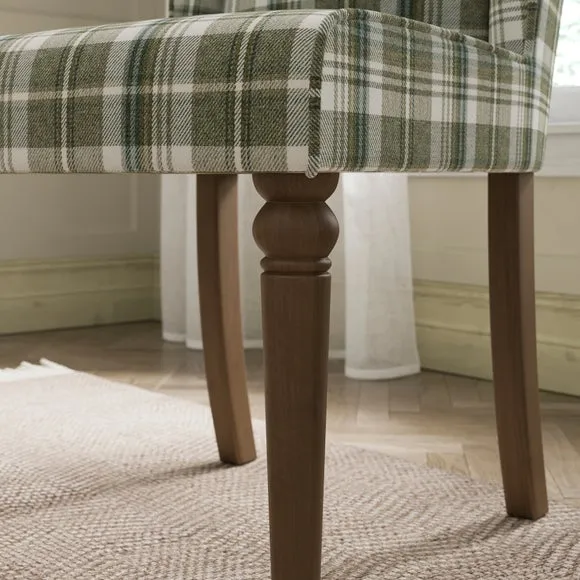 Charnwood Set of 2 Checked Dining Chairs 5